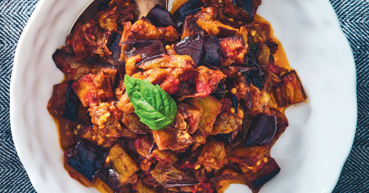 Melanzane funghetti (Aubergines en sauce tomate) Zeste
