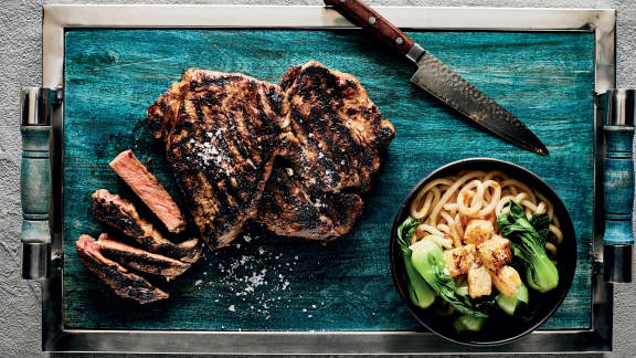 Faux-filets marinés au miso