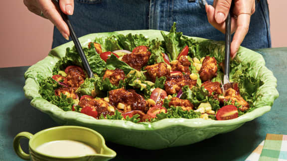 Salade au tofu BBQ