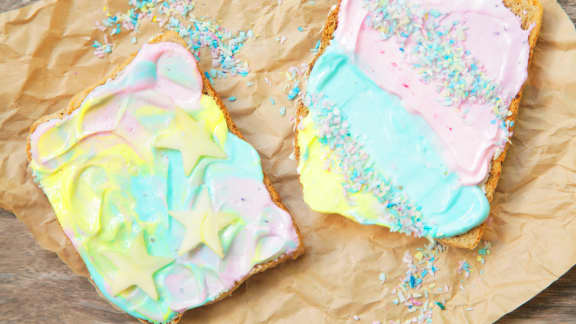 Confectionner des rôties licorne