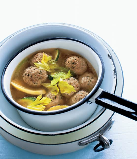 soupe aux boulettes de dinde à l’italienne