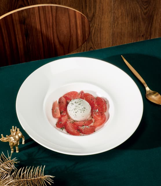 Agrumes au sapin et sorbet