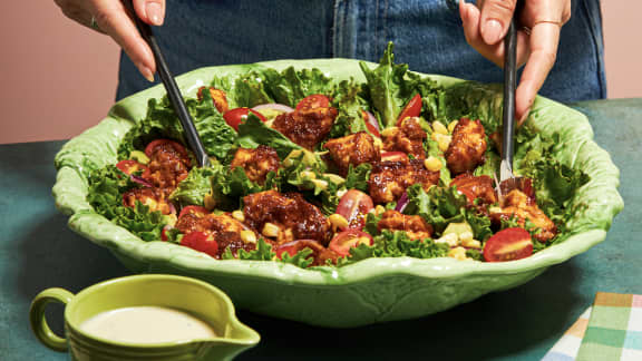Salade su tofu BBQ