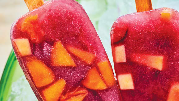 Pops glacés à la sangria