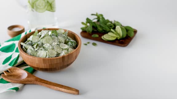 Salade de concombres (Kiar Bi Laban)