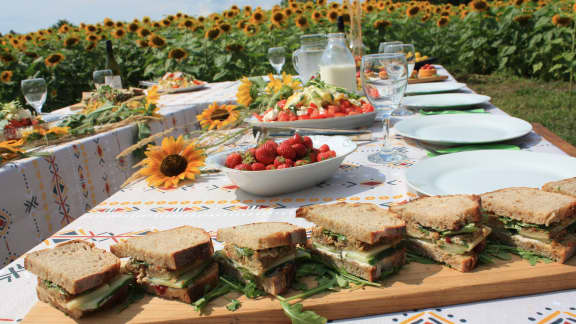 Sandwich au végépâté et au fromage