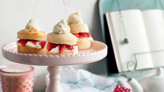 Shortcake fraises, érable et chocolat blanc