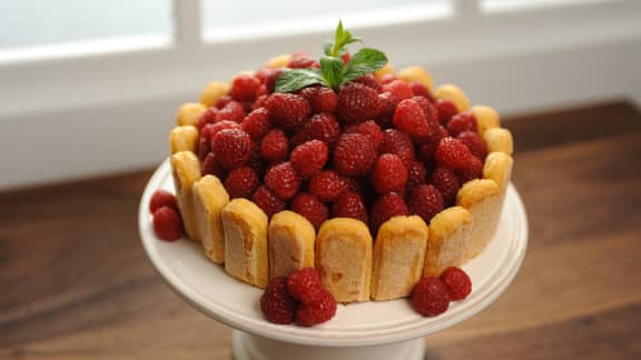 Charlotte au chocolat et aux framboises