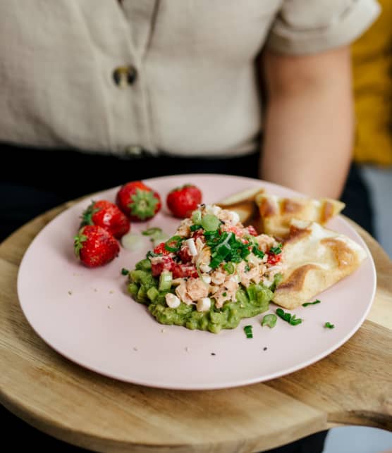 Tartare de saumon aux fraises du Québec