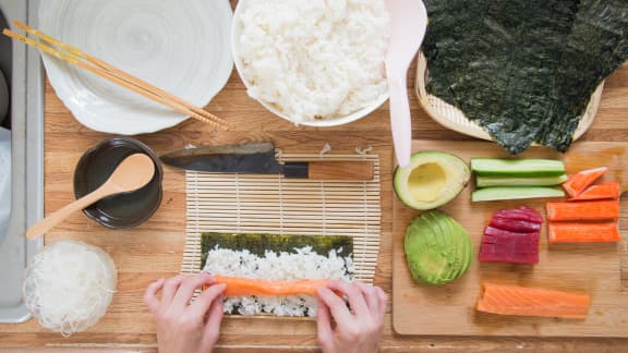 ❥ Sushis avec moule tablette. 