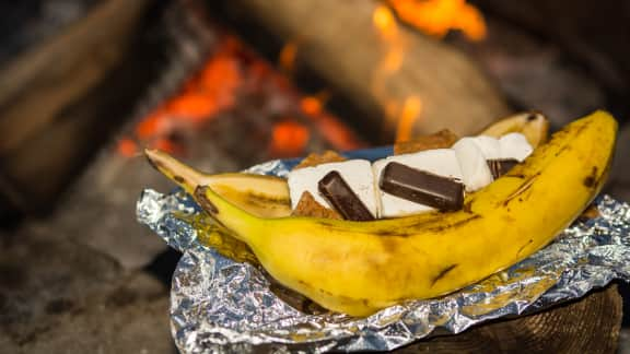 Banane surprise sur le BBQ