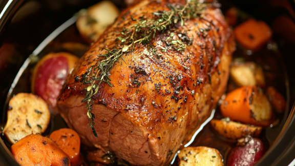 Rôti de porc à la mijoteuse