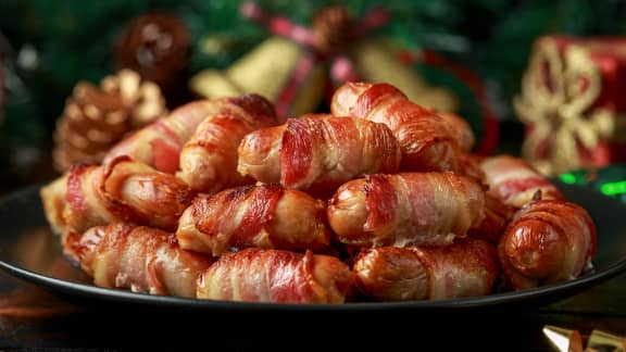 Saucisses cocktail au bacon et à l'érable