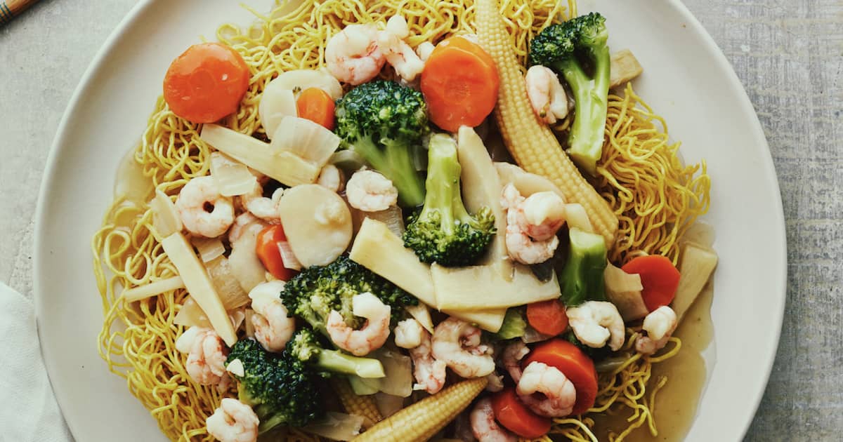 Nouilles chinoises aux légumes - Les recettes de Caty