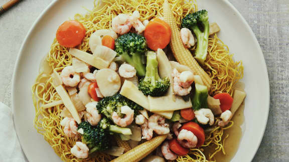 Recette Nouilles soba aux crevettes 3