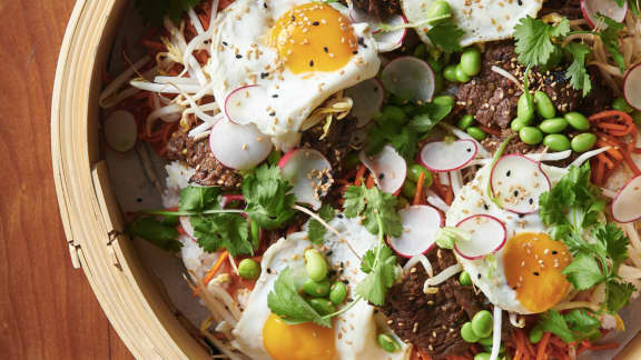 Bol style Bibimbap au boeuf coréen