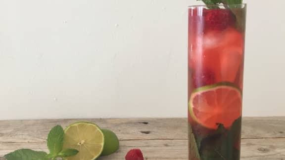 Mojito framboises et hibiscus