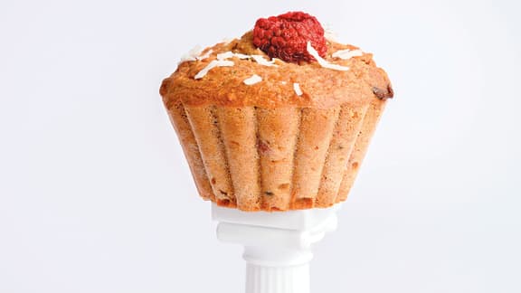 Ah ! Bomba Rosaaa, le muffin (Framboises, noix de coco et chocolat)