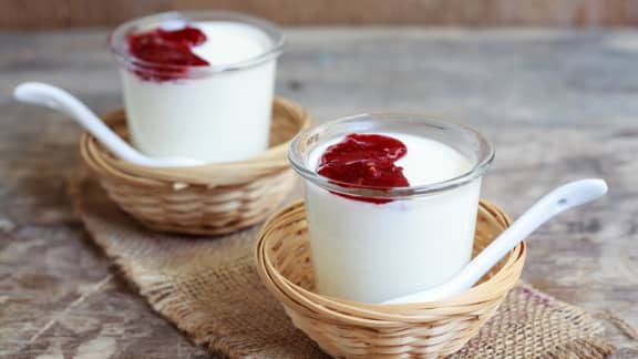 Panna cotta au chocolat blanc