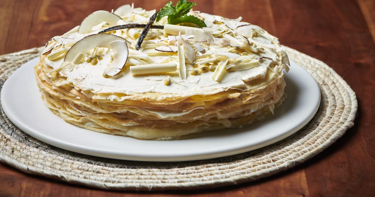 Gâteau millecrêpes aux fruits de la passion Zeste