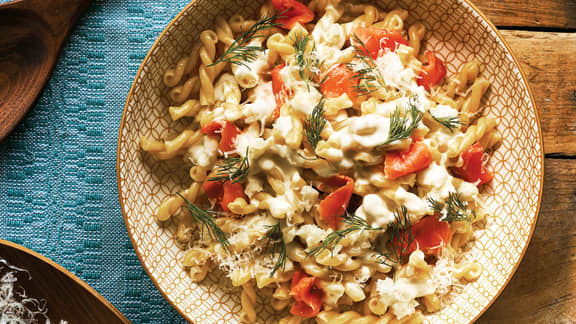 Pâtes au saumon fumé, façon Alfredo