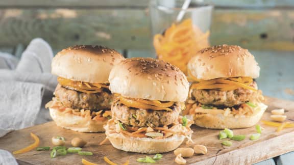 Burgers à l'orange et au gingembre