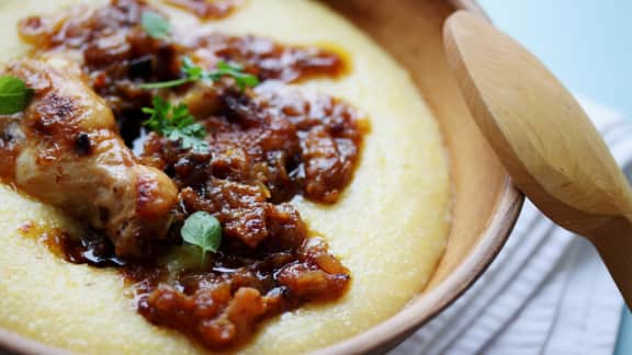 ragoût et polenta Italienne