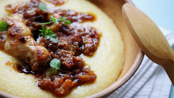 Ragoût et polenta Italienne