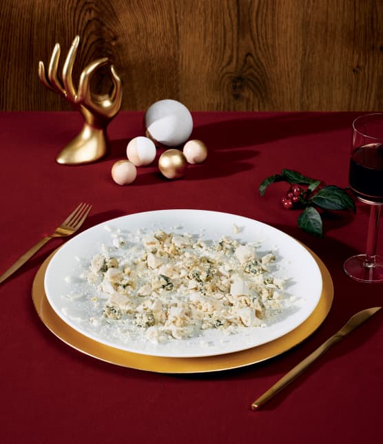 fromage bleu et meringue