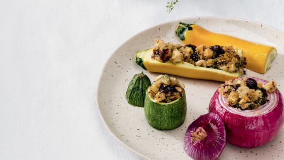 Petits légumes farcis au quinoa