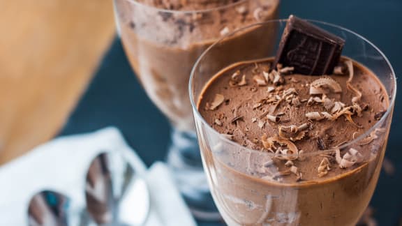 Mousse au chocolat végétalienne au tofu