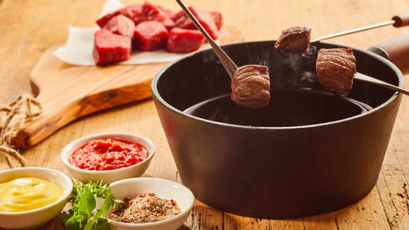 Fondue vin rouge