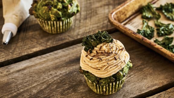 Samedi matin : Muffins kale & chocolat