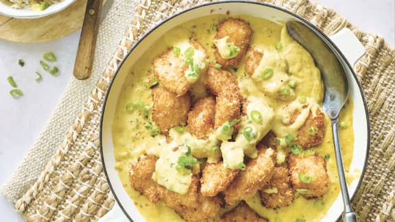 Poisson blanc au coco et curry