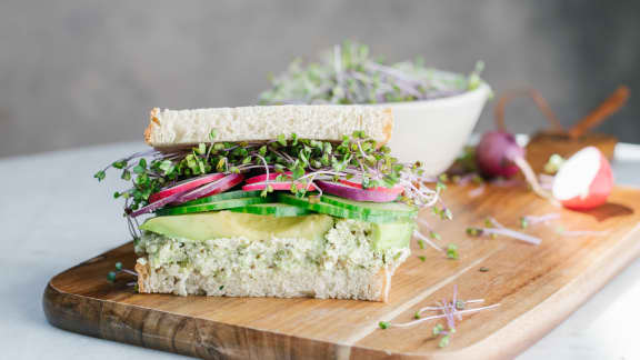 Samedi midi : Sandwich végé vert