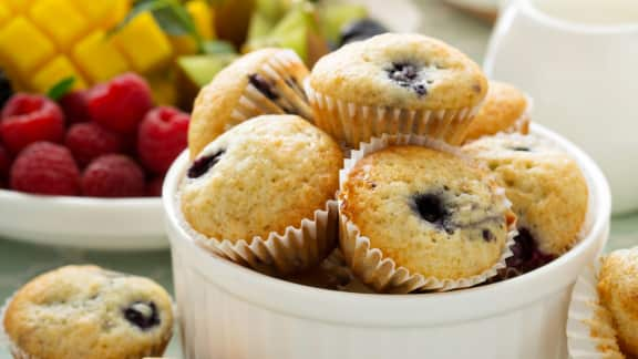 Muffins aux bleuets santé et légers