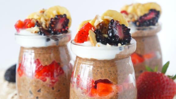Dimanche matin : Pouding au chia étagé