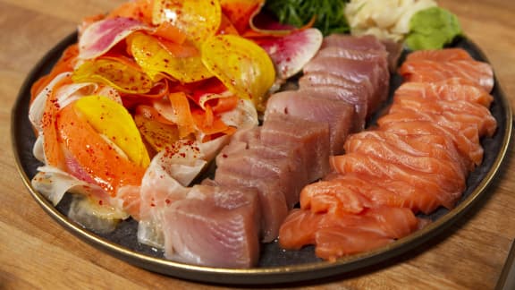 Salade de sashimis