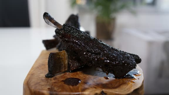 Short ribs de bœuf fumés