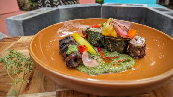 Kefta et salsa verde