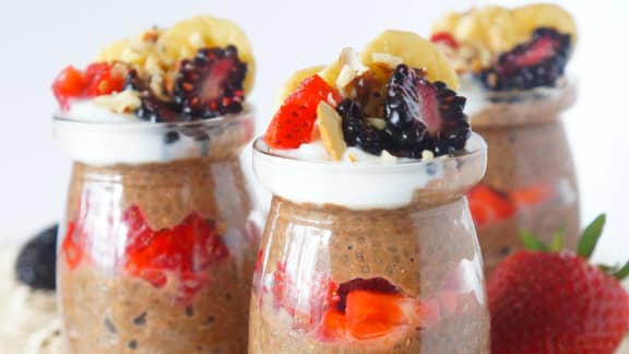 Pouding au chia étagé
