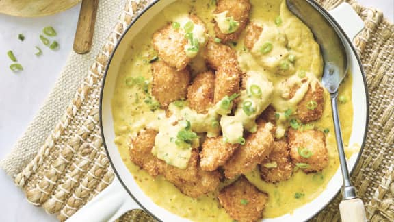 Mardi : Poisson blanc au coco et curry