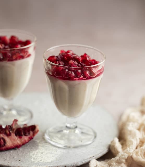 Panna cotta au sirop de grenade maison