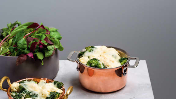 Gratin de chou-fleur et brocoli