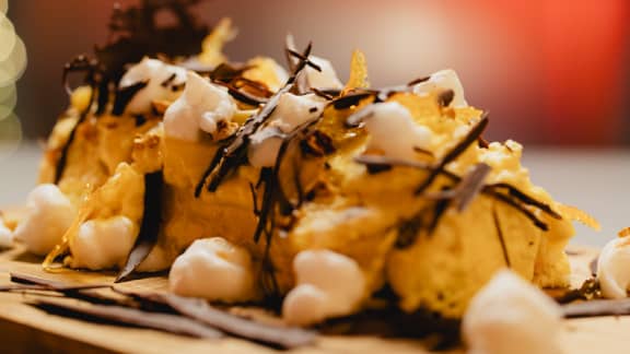 Bûche au gâteau aux fruits