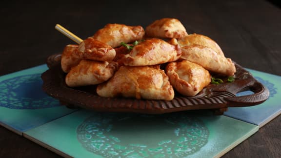 Empanadas de dinde hachée, maïs et poivrons