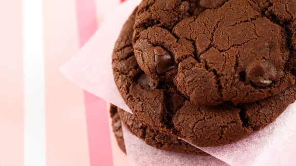 Biscuits tendres triple chocolat