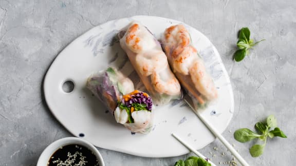 Mercredi : Rouleaux de printemps aux crevettes