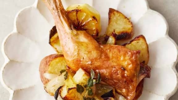 Poulet et patates frites