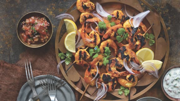 Crevettes tandoori